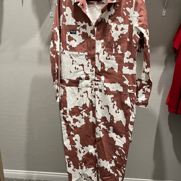 Wildfang Pants - Wildfang Brown and White Jumpsuit- NWT